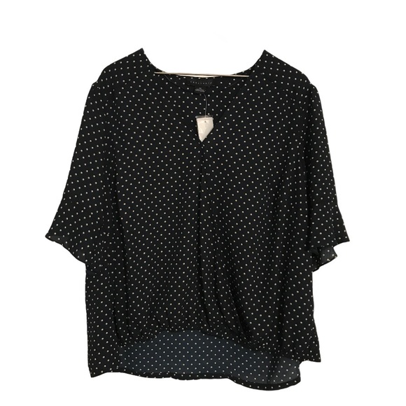 NWT Sanctuary flutter sleeve dot print blouse 2X - Picture 2 of 6
